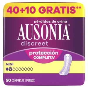 Compresas para Incontinencia de Orina Mini Discreet Ausonia 40 Ud.