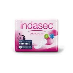 Compresas para Incontinencia Maxi Night Dermoseda Indasec 12 Ud.