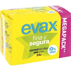 Compresas sin Alas Normal Fina y Segura 24 u