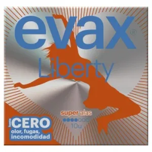 Compresas Super con Alas Liberty Evax 10 Ud.