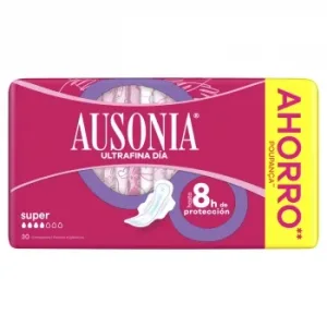 Compresas Super con Alas Ultrafina Ausonia 30 Ud.