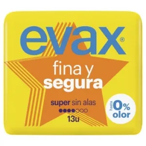 Compresas Super Fina y Segura Evax 13 Ud.