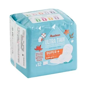 Producto Alcampo Compresas Super Ultra Finas, con Alas Producto Alcampo 12 Uds.