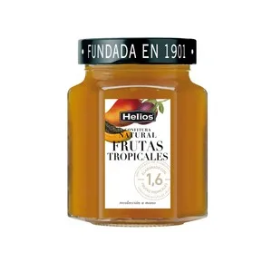 Helios Confitura de Frutas Tropicales, Toque de Zumo de Limón y Azúcar Moreno 330 G.