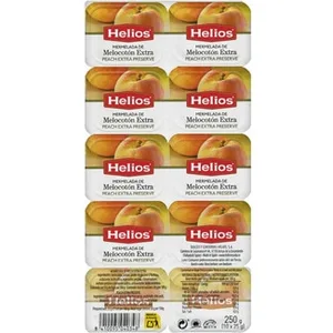 Confitura de Melocotón Pack 10 Unidades  Helios 25 G