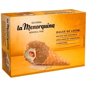 LA Menorquina Cono con Alma de Dulce de Leche 255 G. 255 ML