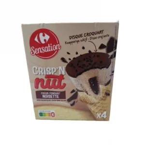 Cono de Chocolate con Avellana Carrefour Sensation 4 Ud.