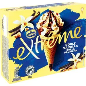 Cono Extreme Doble Vainilla Pack de 6 420 Gr