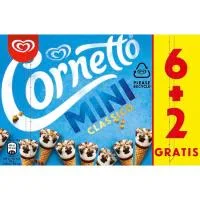 Cono Mini Classic Cornetto, 6+2 Uds., Caja 386 G