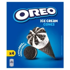 Conos con Helado de Nata y Galleta Oreo 4 Ud.