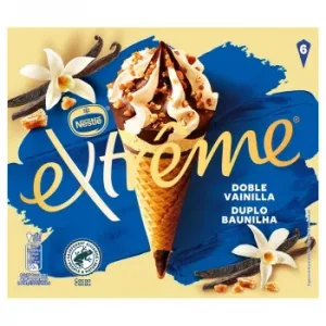 Conos con Helado de Vainilla Extrême Nestle 6 Ud.