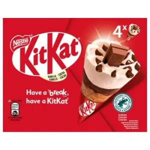 Conos con Helado Kit Kat Nestlé 4 Ud.