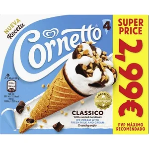 Conos de Helado Classico 4 Unidades Cornetto