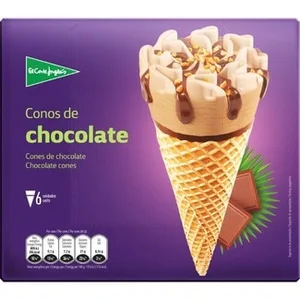 Conos de Helado Sabor Chocolate 6 Unidades  el Corte Ingles 720 ML