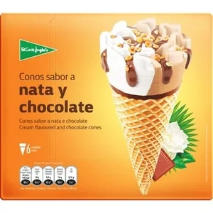 Conos de Helado Sabor Nata y Chocolate 6 Unidades el Corte Ingles