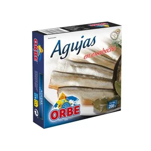 Orbe Conservas de Agujas en Escabeche Lata de 186 G.