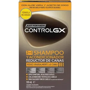 Control GX Champú+ Acondicionador Reductor de Canas Champú Colorante Just FOR MEN