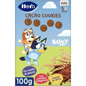 Cookies de Cacao Yummy Bluey con Cereales Integrales 5 Pack Individuales Hero Solo