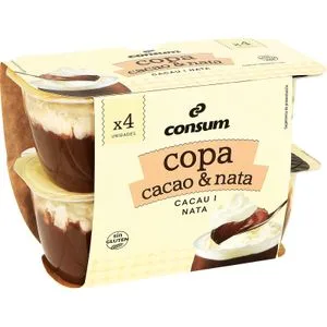Copa Cacao y Nata Pack 4 Unidades 4 X 115 Gr