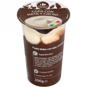Copa con Nata y Chocolate Carrefour Classic' 200 G.