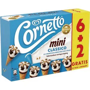 Cornetto Mini Classico Pack de 6 +2 Unidades 288 Gr