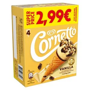 Cornetto Vainilla Pack de 4 Unidades 240 Gr