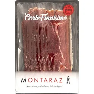 Corte Finnísimo Jamón de Cebo de Campo Ibérico 50% Raza Ibérica en Lonchas Montaraz