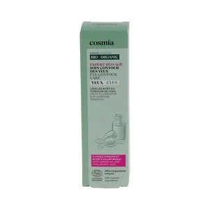 Cosmia Bio Expert Duo Age Contorno de Ojos Antiarrugas, con Aceite de Argán y Ácido Hialurónico 15 Ml.