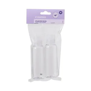 Cosmia Botellas Vacias para Guardar Líquidos en los Viajes 2 X 100 Ml. 2 UD