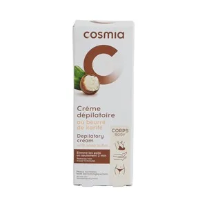 Cosmia Crema Depilatoria para Axilas, Piernas y Línea del Bikini, con Manteca de Karité para Todo Tipo de Pieles 150 Ml. 200 ML
