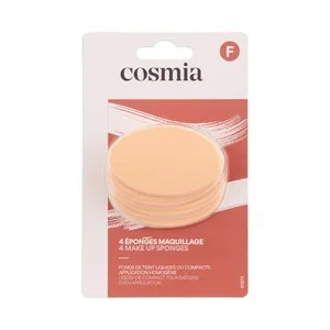 Cosmia Esponjas para la Aplicación Uniforme de Bases de Maquillaje Líquidas o Compactas 4 Uds.