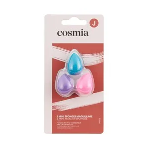Cosmia Mini Esponjas para Aplicación Precisa de Base de Maquillaje o Corrector 3 Uds.