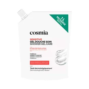 Cosmia Sensitive Recarga Gel de Baño o Ducha con Ph Neutro, para Pieles Sensibles y Reactivas 1 L. 1000 ML