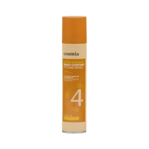 Cosmia Spray de Peinado Extrafuerte (4/5) con Provitamina B5 y Vitamina PP y Acabado Invisible 250 Ml