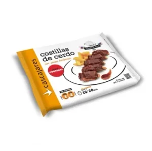 Costillas de Cerdo Asadas con Salsa Barbacoa al Estilo Americano Cascajares 550 G