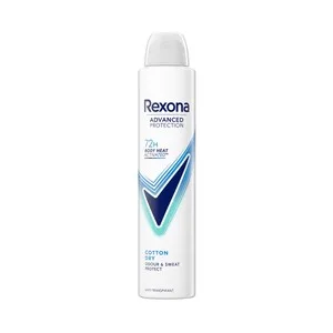 Rexona Cotton Dry Desodorante Spray para Mujer con Efecto Sensación Seca 200 Ml.