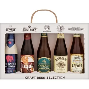 Craft Beer Selection Cervezas Belgas Artesanales Estuche 5 (delirium Nocturnum, Kwak, Gouden Carolus, Blonden OS y Lefort) Bierwinkel