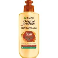 Crema 2n1 Anti Frizz Tesoros Miel Original Remedies, Bote 200 Ml
