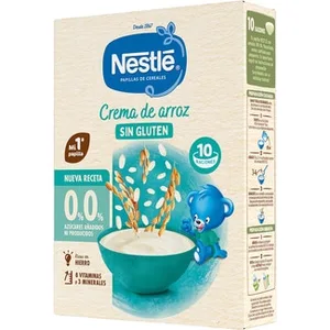Crema de Arroz sin Gluten 0% Azúcares Añadidos y Producidos desde 6 Meses Nestle