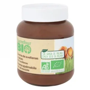 Crema de Avellanas y Cacao sin Aceite de Palma Ecológica Carrefour 350 G.