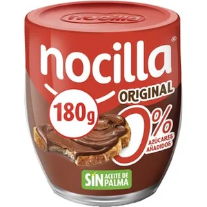 Crema de Cacao y Avellanas Original sin Gluten 0% Azúcares con Stevia sin Aceite de Palma Nocilla