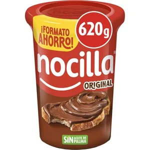 Crema de Cacao y Avellanas Original sin Gluten y sin Aceite de Palma Formato Ahorro  Nocilla 620 G