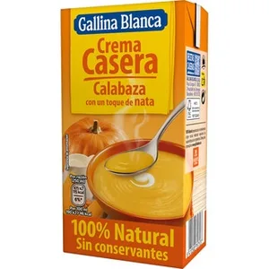 Crema de Calabaza Casera con un Toque de Nata sin Gluten Gallina Blanca