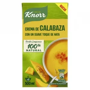 Crema de Calabaza con un Suave Toque de Nata Knorr 500 Ml.