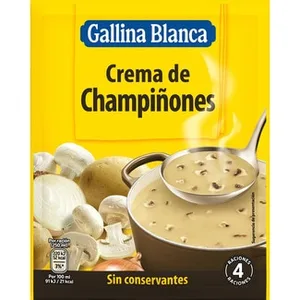 Crema de Champiñones sin Aceite de Palma  Gallina Blanca 62 G