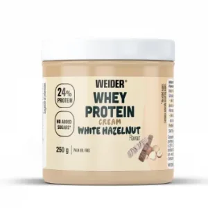 Crema de Chocolate Blanco con Avellanas Alta en Proteínas Weyder sin Azúcar Añadido 250 G.