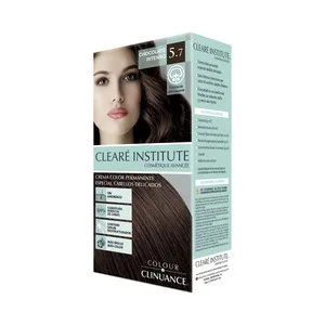 Clearé Institute Crema de Color Permanente para Cabellos Delicados, Tono 5.7 Chocolate Inrenso Clearé Institute.