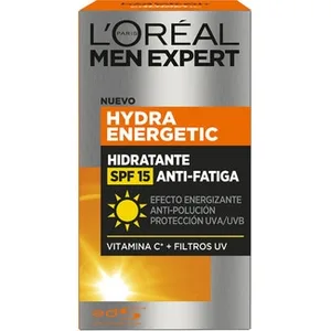 Crema de Día Hidratante Anti-fatiga 24h con Spf-15 Hydra Energetic con Vitamina C + Filtros UV L'oreal MEN Expert