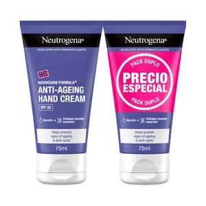 Neutrógena Crema de Manos Fórmula Noruega Antiedad y Antimanchas 2 X 75 Ml. 150 ML