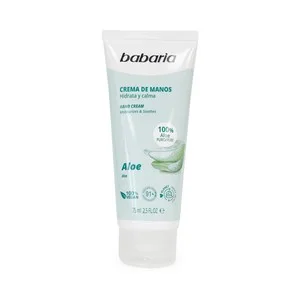 Babaria Crema de Manos Hidrantante con Aloe Vera 100% Puro Babaria 75 Ml.